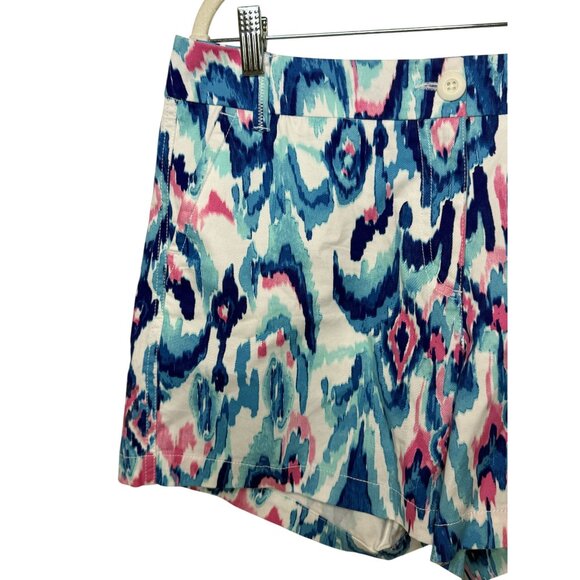 Crown & Ivy Caroline Shorts Women’s Size 10 Multicolor Ikat Print - Picture 2 of 12